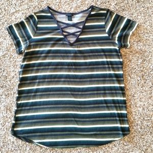 Rue21 Women's XL Causal Stripe Shirt
